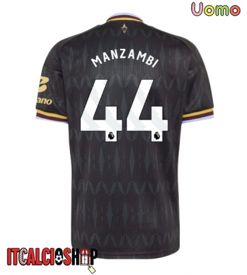 Aston Villa Johan Manzambi #44 Seconda Maglia 2026-27 Manica Corta
